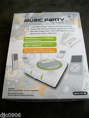 I List Music Party Game & I-Pod Speaker by Hasbro-Brand New in Factory Box!