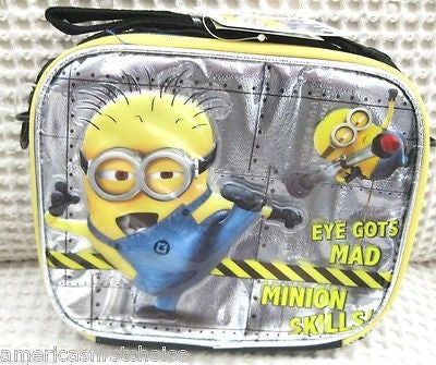 Despicable Me Lunch Tin Minion Dome Tin Lunch Box + random 17oz.water bottle-New