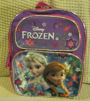 Walt Disney Frozen Kristoff Anna Olaf Elsa 16" Purple/Pink Backpack-Brand New!