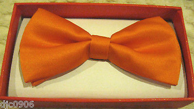 KID'S UNISEX SOLID YELLOW COLOR TUXEDO ADJUSTABLE BOWTIE BOW TIE-NEW WITH BOX!