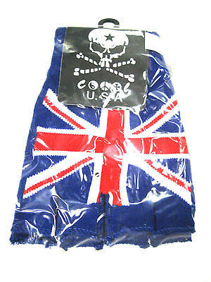 Unisex Fingerless Punk Rocker Union Jack British UK Flag Gloves Warmers-NEW!