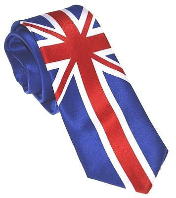 British English England Flag Red,White,Blue Unisex Men's Necktie 56" Lx1 1/2" W