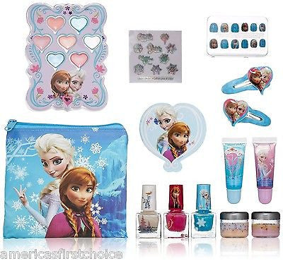 Disney Frozen Anna,Elsa, & Olfa Kiss 5 favor Lip Balm Play Set+awesome case-New!