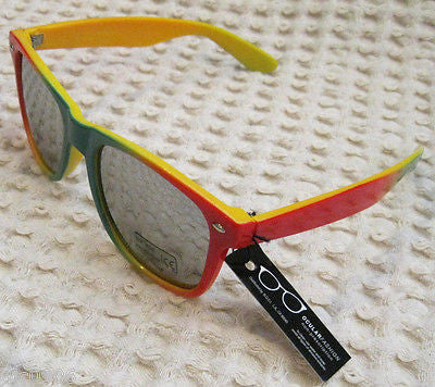 Unisex Rasta Red,Yellow,Green Wayfarer Glasses Sunglasses-New with Tags!