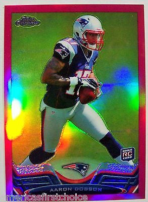 AARON DOBSON RC 2013 TOPPS CHROME ORANGE REFRACTOR ROOKIE CARD-PATRIOTS WR