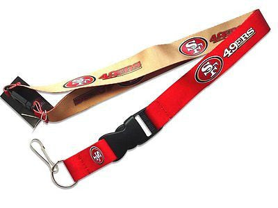 49ers Reversible 2-Tone Officially Licensed NFL Keychain/ID Holder Lanyard-New!