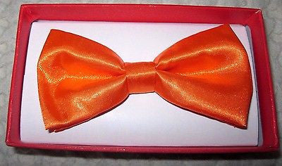 Kids Boys Girls Solid Orange Two tier Adjustable Bow Tie-Children's Bow Tie-New!