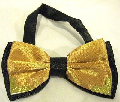 SHINY GOLD ADJUSTABLE TUXEDO BOW TIE-NEW GIFT BOX!SHINY GOLD BOW TIE GOLD BOWTIE