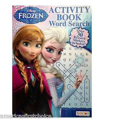 Disney Frozen Anna Elsa Activity Books Word Search Book with a Bonus 30 Stickers