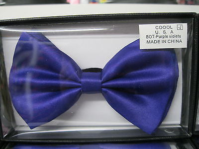 PURPLE/VIOLETU TUXEDO ADJUSTABLE BOWTIE BOW TIE-NEW GIFT BOX!PURPLE BOWTIE