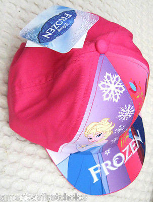 Disney Kids Girls Boys Frozen Elsa & Anna Kids Adjustable Baseball Cap/Hat-New!