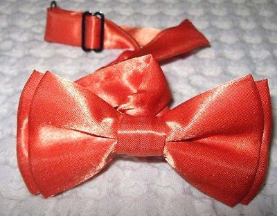 Kids Boys Girls Solid Red Two tier Adjustable Bow Tie-Children's Red Bow Tie-New