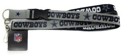 Cowboys Two Tone Licensed NFL Keychain/ID Holder Detachable Lanyard-New!