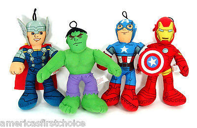 Captain America Thor Hulk Iron Man The Avengers 9" Plush Stuffed Toys-New!