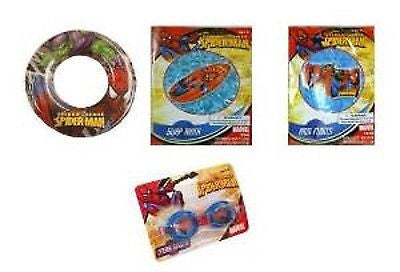 Spider-Man Spiderman 20" Inflatable Beach Ball,Swim Ring,Surf Rider+Goggles-New!