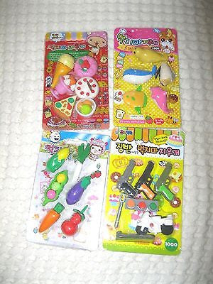 Iwako Japanese Whales Dessert Erasers Made in Japan 24 Pieces-New in Packages!v7