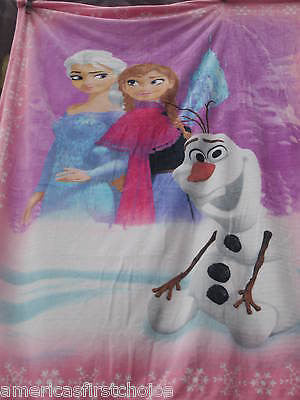 Frozen Anna and Elsa "Snowflake" Fleece Blanket by Disney-Brand New!