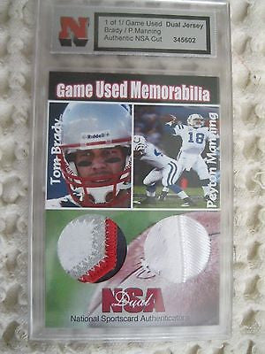 Tom Brady/Peyton Manning National Sportcard Authenticators 4 color patch #1/1!!!