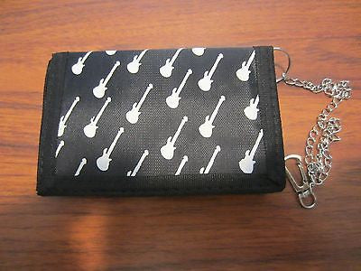 Black with White Musical Notes Wallet Unisex Men's 4.5" x 3" W-New in Package!