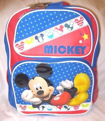 Mickey Mouse School 10"-12" Backpack Back Pack by Disney-New with Tags!!