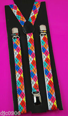 Unisex Thin 3/4" Hot Pink Adjustable Y-Style Back suspenders-Pink Suspenders