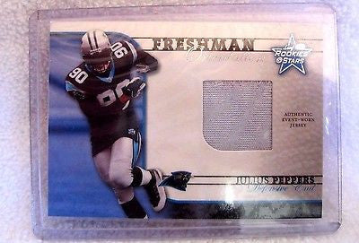 Julius Peppers RC 2002 Rookies&Stars Freshman Orientation Patch#/650-Panthers