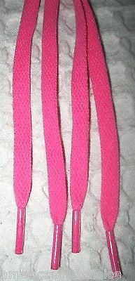 Premium thin Hot Pink Design Rockabilly Punk Shoe laces Shoelaces-New w/Tags!