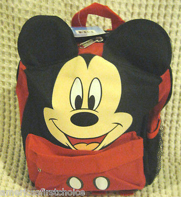 Mickey Mouse with Ears School 12" Backpack Back Pack by Disney-New with Tags!!