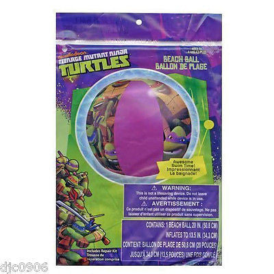 Teenage Mutant Ninja Turtles 20" Beach Ball,20" Inflatable Ring,& 7" Arm Floats