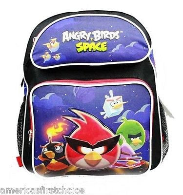 Angry Birds Space Blue School 16" Backpack Back Pack! Angry Birds Backpack-New