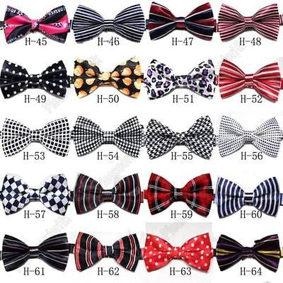 KID'S UNISEX SOLID WHITE COLOR TUXEDO ADJUSTABLE BOWTIE BOW TIE-NEW IN BOX!