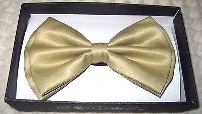 SOLID TAN BEIGE TUXEDO ADJUSTABLE BOW TIE BOWTIE-BEIGE BOW TIE-NEW IN GIFT BOX!