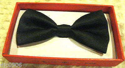 KID'S UNISEX SOLID BLACK COLOR TUXEDO ADJUSTABLE BOWTIE BOW TIE-NEW IN BOX!