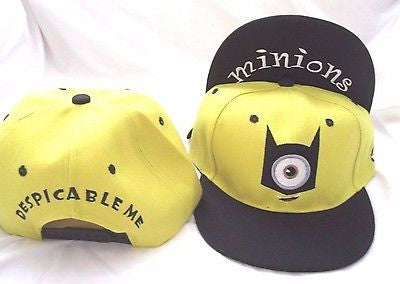 Despicable Me 2 Minion Embriordered Stuart Adjustable Baseball Cap Snapback-VER2