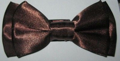 Kids Boys Girls Brown Bow Tie-Kids Solid Brown Adjustable Bow Tie-New!