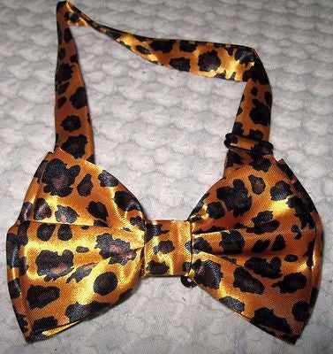 BRONZE LEOPARD ANIMAL PRINT TUXEDO ADJUSTABLE  BOW TIE BOWTIE-NEW IN GIFT BOX!