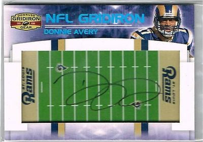 Donnie Avery 2008 Donruss Gridiron Gear Rookie Autograph Card #07/40-Rams WR