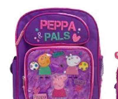 Peppa Pals 16" Backpack with Adjustable straps and large compartments-New!
