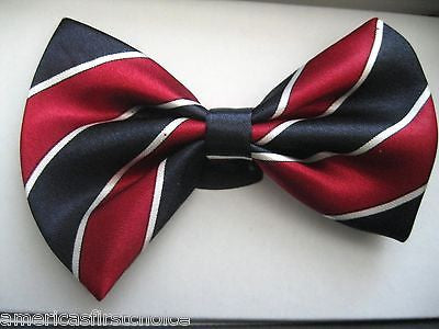 Kids UK Blue Red Strips Boys Girls Adjustable Bow Tie&Blue Y-Back suspenders-New