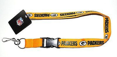 Packers Yellow gold Licensed NFL Keychain/ID Holder Detachable Lanyard-Brand New