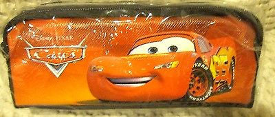 DISNEY CARS LIGHTNING MCQUEEN RED PENCIL CASE CARRYING CASE-BRAND NEW!