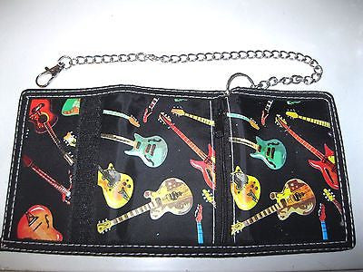 Multi Color GUITARS Wallet Unisex Men's 4.5" x 3" W-New in Package!VERSION2