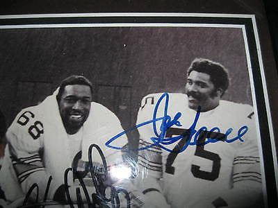 Pittsburg Steel Curtain Autographed by Holmes,White,Greenwood,Green Framed GAI