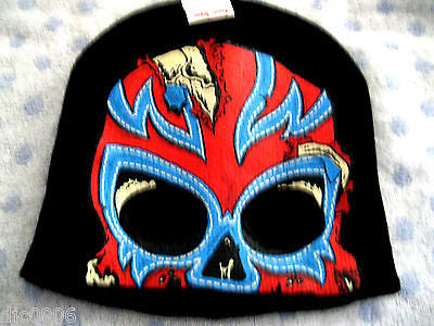 Wrestler Screen Print  Black Winter Knitted Skull Beanie Ski Cap -New with Tags!