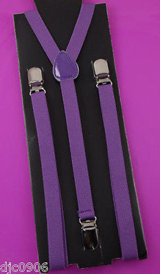 Unisex Thin 3/4" Hot Pink Adjustable Y-Style Back suspenders-Pink Suspenders