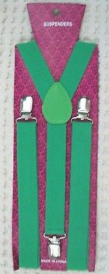 Lime Green Y-Back Adjustable Suspenders Men,Women Lime Green Suspenders-New