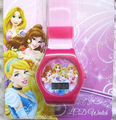 Disney Princess and Friends LCD Watch Girls Wristwatch Digital Watch-New!