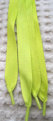 Premium Thick Bright Neon Yellow Rockabilly Punk Shoe Laces Shoelaces-New Tags!