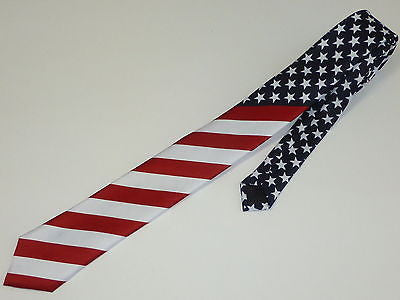 US Patriotic American Flag Red,White,Blue Unisex Men's Tie Necktie 57"Lx 3"W-VR2