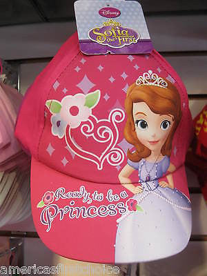 Disney Kids Girls Pink Sofia the First Princess Pink Adjustable Baseball Cap-VE8